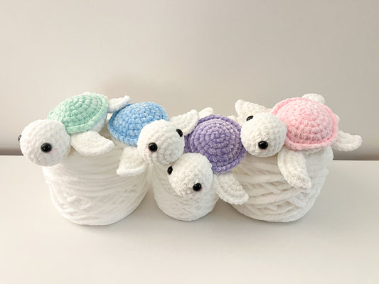 velvet sea turtle (vanilla) ⟡ amigurumi crochet