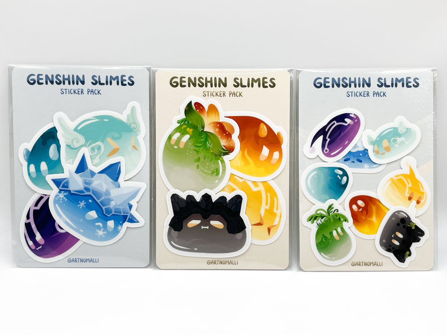 genshin slimes p3 ⟡ sticker pack